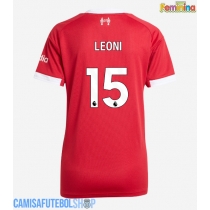 Camisa de time de futebol Liverpool Giovanni Leoni #15 Replicas 1º Equipamento Feminina 2025-26 Manga Curta